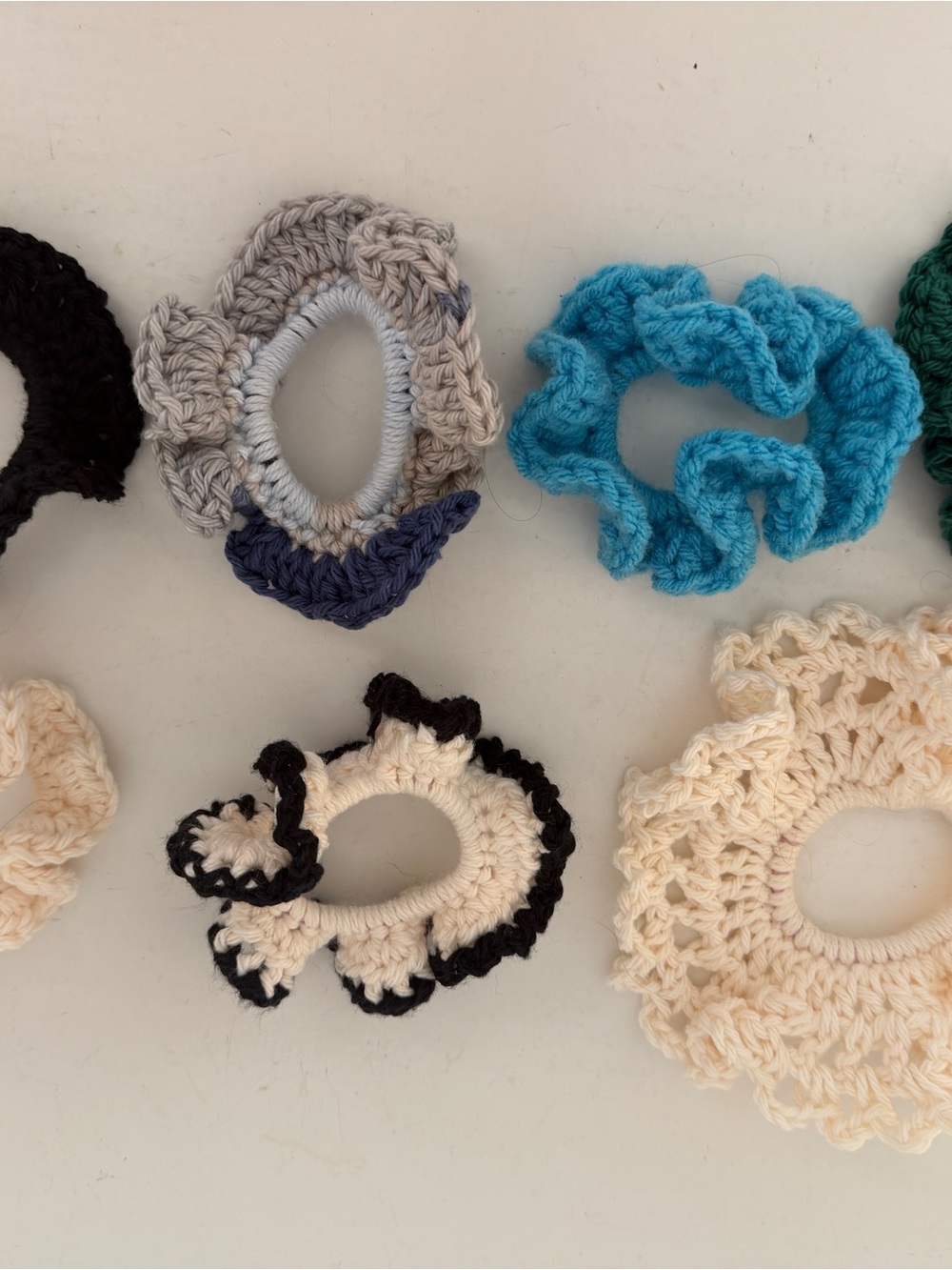 Handmade Crochet Hair Scrunchies - Women's Accessory